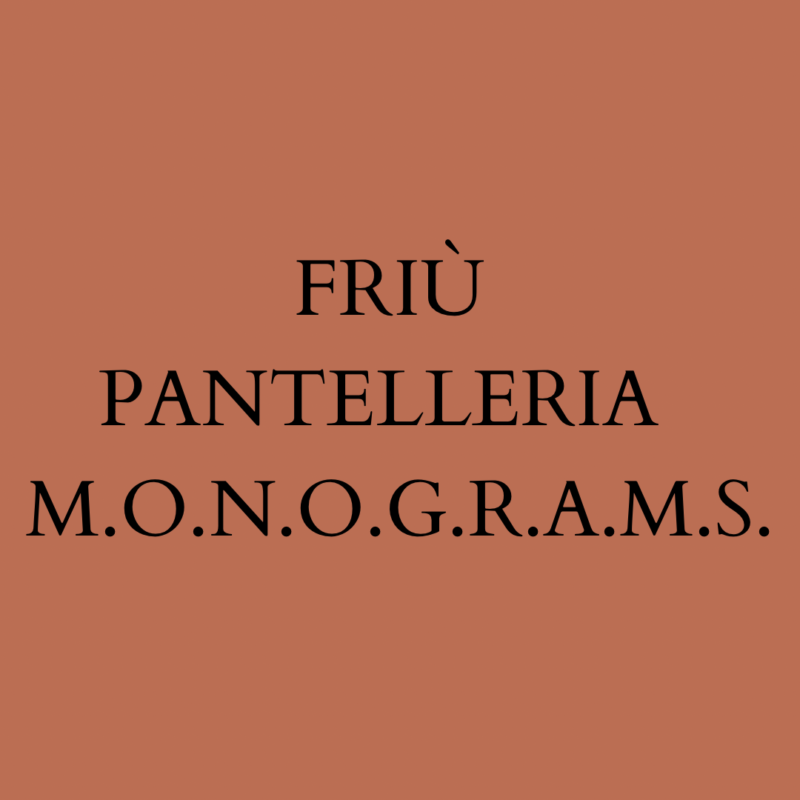 Friù PANTELLERIA MONOGRAMS